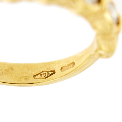 Bague Bague rivière en or jaune 18 carats avec 5 diamants 0,50 ct 58 Facettes 19963