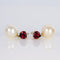 Boucles d'oreilles Boucles d'oreilles - Perles des mers du Sud, grenats et diamants en or jaune 58 Facettes E007