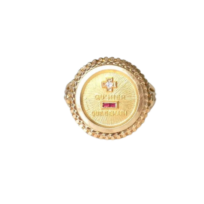Augis Vintage Yellow Gold and Diamond Ring