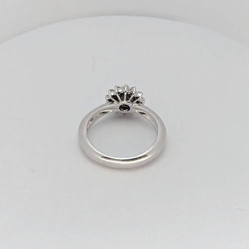 Bague 55 Bague en or blanc 18 carats et diamants 58 Facettes 15996