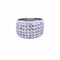 Bague 55 Bague pavée de diamants en or blanc 18 carats 58 Facettes A46