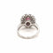 Bague 52 Bague en or blanc 18k avec rubis ovale 2,07 ct et diamants 58 Facettes