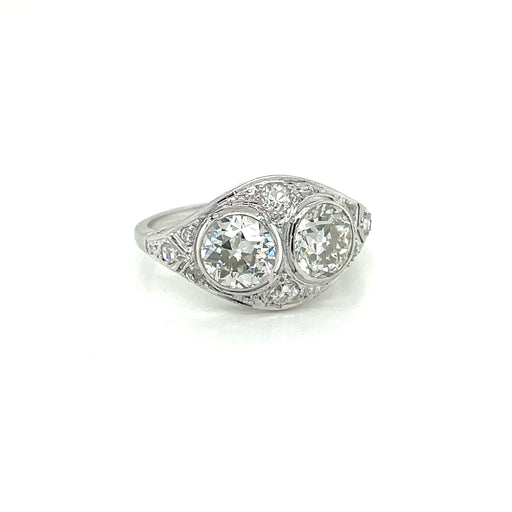 Bague 56 Bague Art déco en or blanc 18 carats et diamants 2,45 ct 58 Facettes