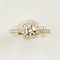Ring 52.5 18-carat yellow gold halo ring with diamonds 58 Facettes 2952