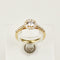 Ring 52.5 18-carat yellow gold halo ring with diamonds 58 Facettes 2952
