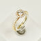 Ring 52.5 18-carat yellow gold halo ring with diamonds 58 Facettes 2952