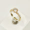 Ring 52.5 18-carat yellow gold halo ring with diamonds 58 Facettes 2952