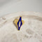 Ring 53 18-carat yellow gold ring with enamel, size 53 58 Facettes 2791