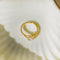 Ring 52.5 18-carat yellow gold halo ring with diamonds 58 Facettes 2952