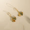 Earrings Vintage earrings Gingko in 14-carat gold 58 Facettes 3155
