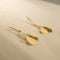 Earrings Vintage earrings Gingko in 14-carat gold 58 Facettes 3155