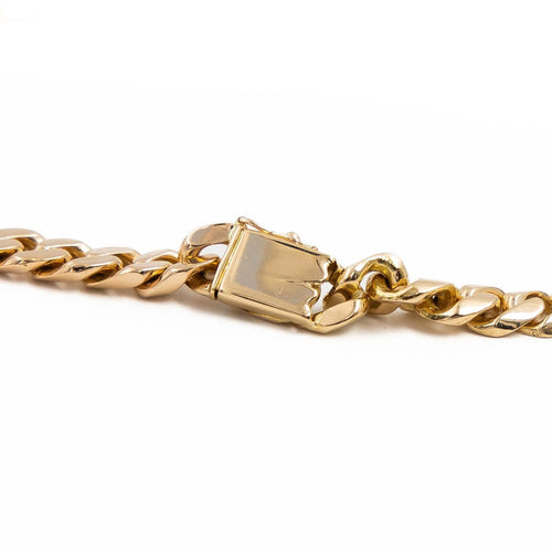 Collier Collier chaîne maille gourmette plate en or rose 18 carats 58 Facettes 2024757CN