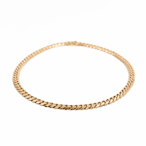 Collier Collier chaîne maille gourmette plate en or rose 18 carats 58 Facettes 2024757CN