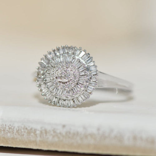 Prsten Prsten od belog zlata 14K sa 85 dijamanata 1,70 ct 58 Facettes 3230-2