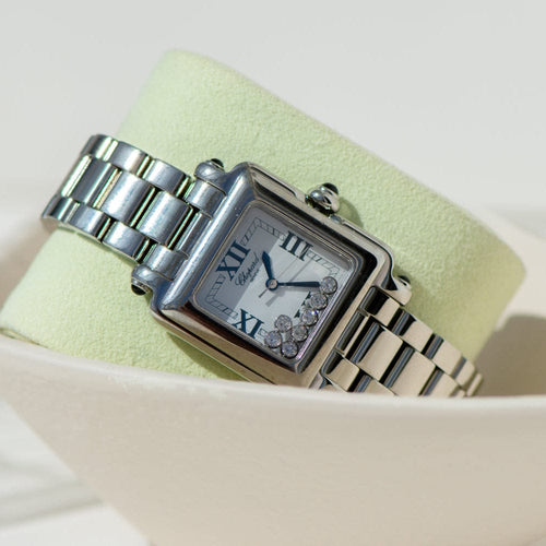 Montre Chopard Happy Diamonds Sport - Montre en acier avec diamants 58 Facettes 3075