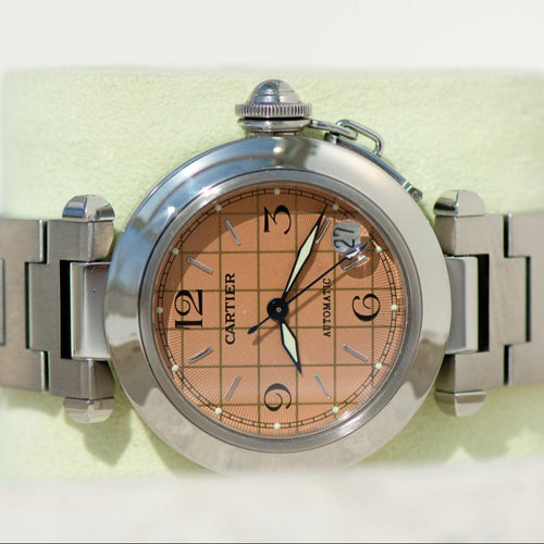 Relógio Cartier Pasha de Cartier - Relógio automático em aço ref. 2324, calibre 049 58 Facettes 3092