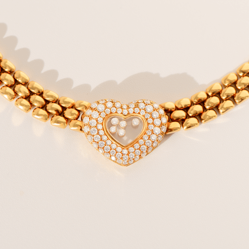 Collier Chopard Happy Diamonds - Collier en or jaune 18 carats et diamants 2,79 ct 58 Facettes 3295