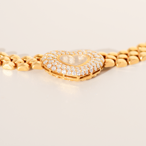 Halskette Chopard Happy Diamonds - Halskette aus 18 Karat Gelbgold und Diamanten 2,79 ct 58 Facettes 3295