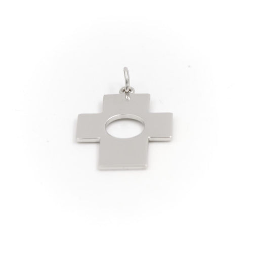Pendentif Pendentif croix en or blanc 18 carats 58 Facettes 2025671CN