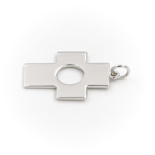 Pendentif Pendentif croix en or blanc 18 carats 58 Facettes 2025671CN