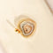 14-karat gold tricolor heart pendant with diamonds 58 Facettes