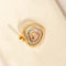 Tricolor heart pendant in 14-carat gold with diamonds 58 Facettes
