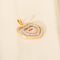 Tricolor heart pendant in 14-carat gold with diamonds 58 Facettes