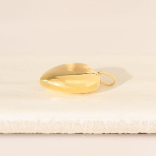 Přívěsek Přívěsek srdce - Přívěsek ze žlutého zlata 14 karátů, design 90. léta 58 Facettes