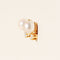 Ohrstecker ring - Pearls and diamonds in 14-carat yellow gold 58 Facettes