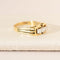 Ring 59 Vintage ring i 14 karat gult guld med tre diamanter 58 Facettes