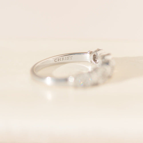 Anello 54 Anello fiore - Diamanti in oro bianco 14 carati, misura 54 58 Facettes