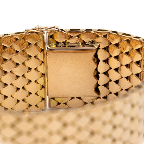 Bracelet Bracelet manchette effet écailles en or rose 18 carats 58 Facettes 2037560CN