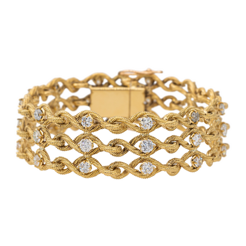 Bracelet Bracelet en or jaune 18 carats serti de diamants 58 Facettes 2041067CN