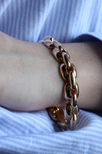 Bracelet Bracelet à maillons rectangulaires en or jaune 18 carats 58 Facettes 2041071CN