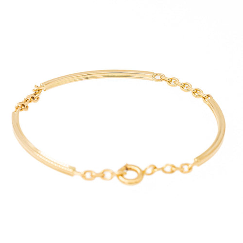 Bracelet Bracelet en or jaune 18 carats, maille forçat alternée 58 Facettes 2041077CN