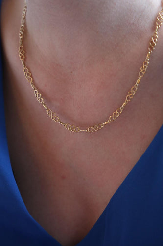 Collier Collier maille cœur en or jaune 18 carats 58 Facettes 2052075CN