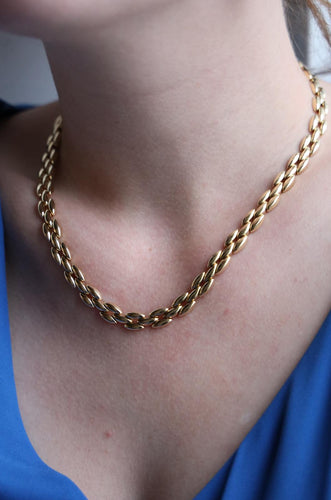 Collier Collier maille grain de riz en or jaune 18 carats 58 Facettes 2053029CN