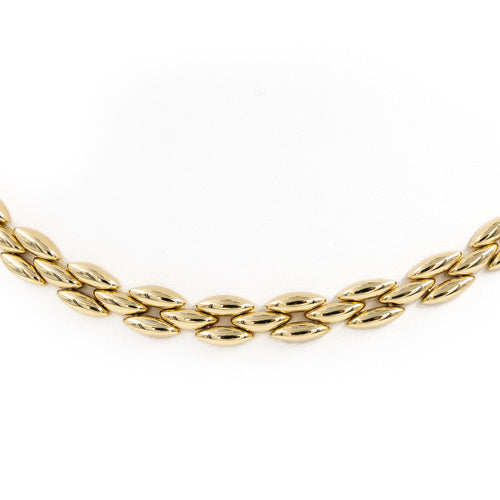 Collier Collier maille grain de riz en or jaune 18 carats 58 Facettes 2053029CN