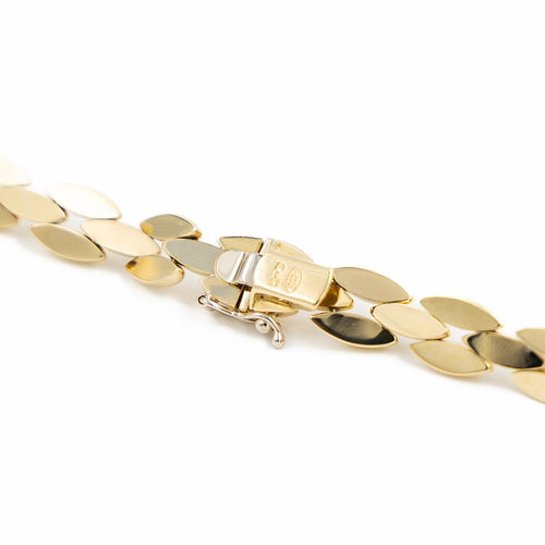 Collier Collier maille grain de riz en or jaune 18 carats 58 Facettes 2053029CN