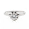 Bague 54 Bague solitaire en or blanc 18 carats avec diamant taille brillant 58 Facettes 2058191CN
