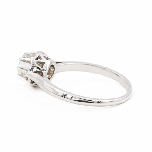 Bague 54 Bague solitaire en or blanc 18 carats avec diamant taille brillant 58 Facettes 2058191CN