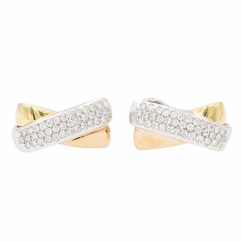 Boucles d'oreilles Boucles d’oreilles clips - 3 ors 18 carats et diamants 58 Facettes 2075235CN