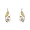 Boucles d'oreilles Boucles d’oreilles pendantes fleur en or jaune et or blanc 18 ct 58 Facettes 20837