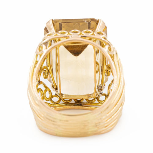 Bague 60 Bague citrine en or jaune 18 carats 58 Facettes 2090640CN