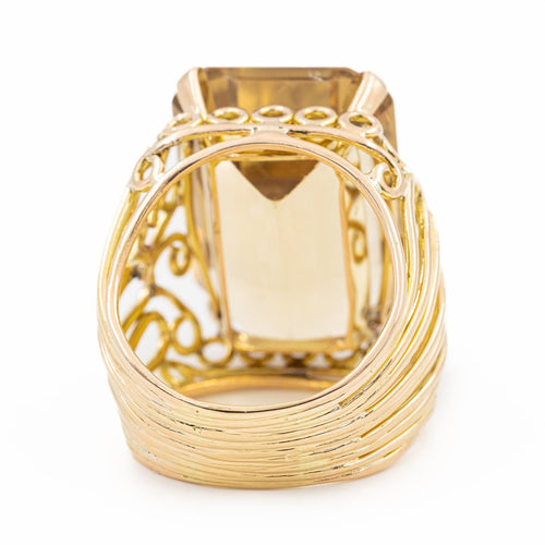 Bague 60 Bague citrine en or jaune 18 carats 58 Facettes 2090640CN