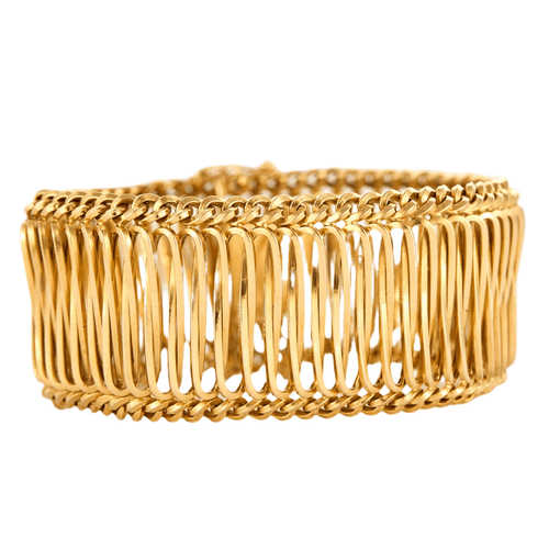 Bracelet Bracelet ruban en or jaune 58 Facettes DV2312-4