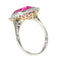 Bague 61 Bague de fiançailles vintage en or 18K bicolore, rubellite 7,09 ct et diamants 58 Facettes 21081-0285
