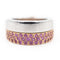 Bague 53 O.J. Perrin - Bague en or rose et or blanc sertie de saphirs roses 58 Facettes 2112647CN