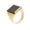 Bague Bague homme en or jaune 18 carats avec onyx rectangulaire 58 Facettes 21287