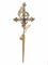 Broche Broche épée vintage en or rouge 18k, argent, diamants et saphir 58 Facettes 21309-0733